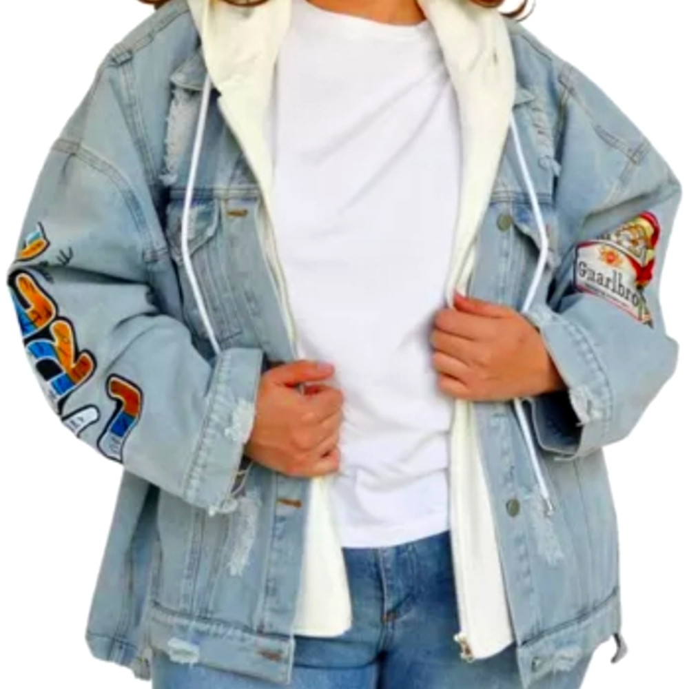 Plus Size Denium Jacket